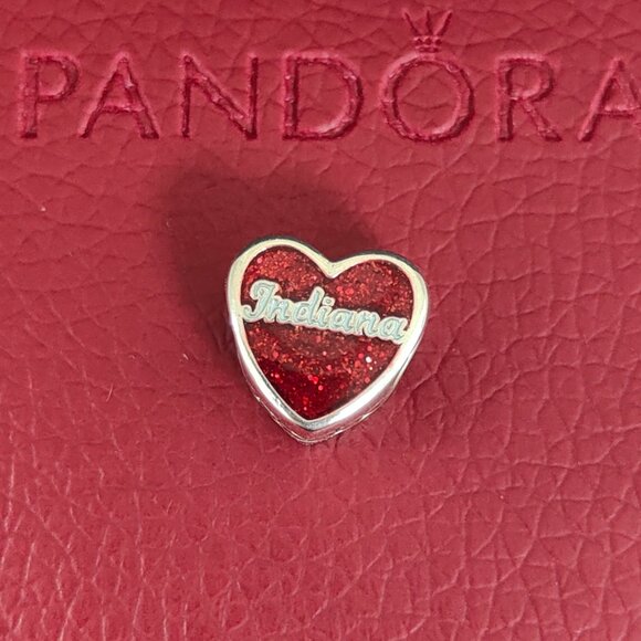 Pandora Jewelry - Pandora Indiana Exclusive Charm Heart Bead Pendant S925 Silver with box